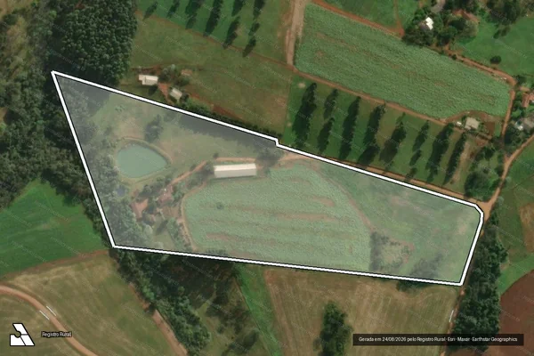 Imagem de satélite de LOTE COLONIAL N° 140 - Parte 1 em Iporã do Oeste - SC