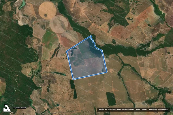 Imagem de satélite de Fazenda Barra do Santo Antônio - 001 em Araguapaz - GO