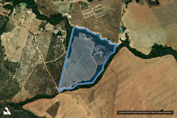 Imagem de satélite de P.A. SONHO REALIZADO ? LOTE 01 - Parte 1 em Água Fria de Goiás - GO