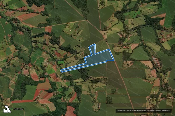 Imagem de satélite de Lote Rural 169-B-X, do 4º Polígono da Colonizadora Gaúcha - Parcela 1 em Medianeira - PR
