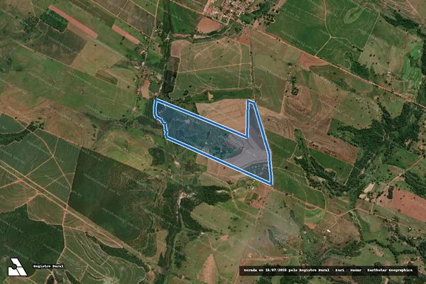 Imagem de satélite de Fazenda São Bento I - Matrícula 25.839 em Santo Antônio do Aracanguá - SP