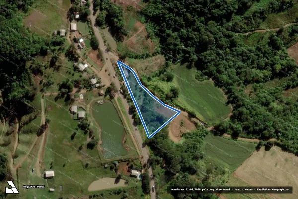 Imagem de satélite de PARTE DO LOTE RURAL Nº (50), Gleba Burro Branco - Parcela 1 em Saltinho - SC
