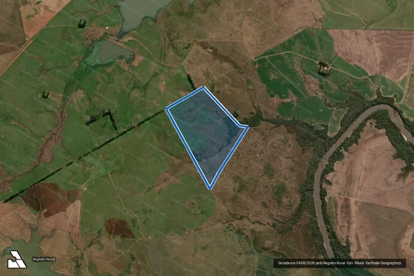 Imagem de satélite de Fazenda Santa Tereza em Alegrete - RS