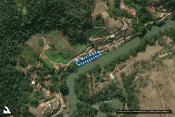 Imagem de satélite de SITIO SERTÃO E VALÃO - PARCELA B3 em São José do Vale do Rio Preto - RJ