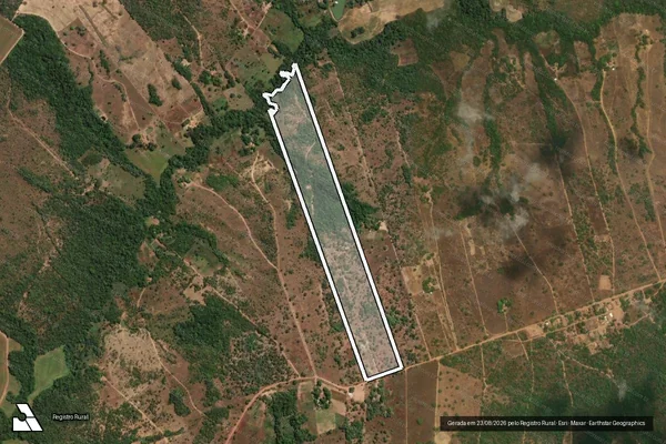 Imagem de satélite de LOTE 74, RESERVA LEGAL, P.A. CÓRREGO FUNDO / LOTE 74, RESERVA LEGAL, P.A. CÓRREGO FUNDO