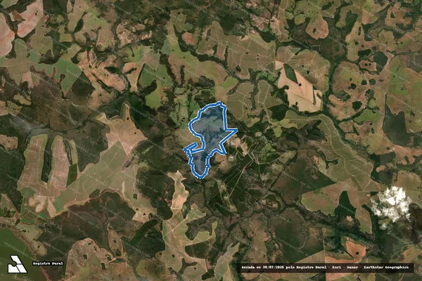 Imagem de satélite de FAZENDA MORRINHOS L.D. FAZENDA SÃO FRANCISCO - MATRÍCULA: 21.771 em Mineiros - GO