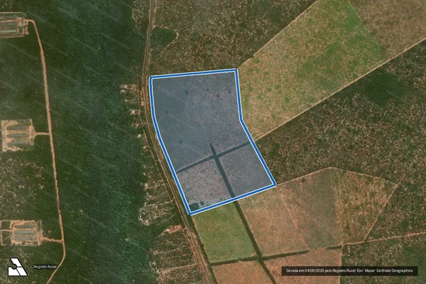 Imagem de satélite de FAZENDA AREIA BRANCA - Única em Babaçulândia - TO