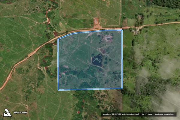 Imagem de satélite de Lote 04 da Gleba 29 do Projeto de Assentamento Dirigido Burareiro - LOTE 04 PARTE 02 em Cacaulândia - RO