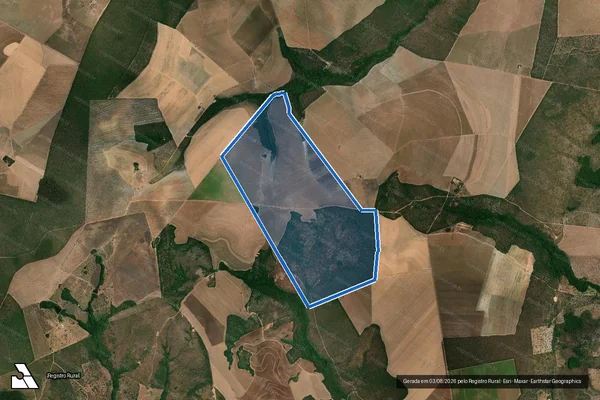 Imagem de satélite de FAZENDA CARDOSO - 001 em Guaraí - TO