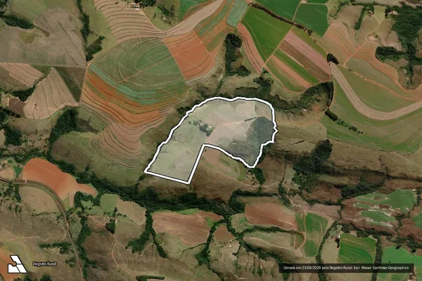 Imagem de satélite de FAZENDA SANTO ANTONIO - Parte 1 em Tapira - MG