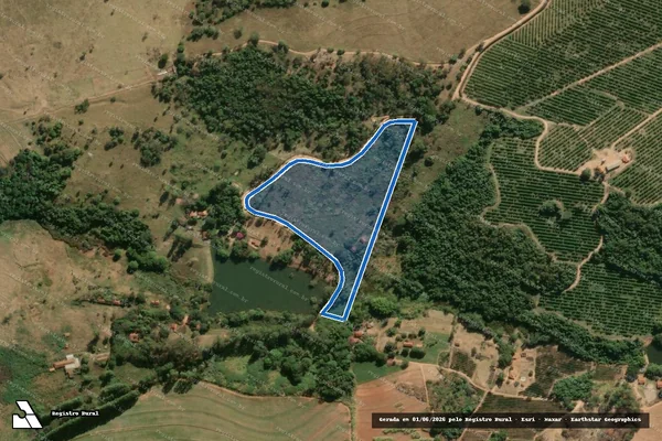 Imagem de satélite de Sítio Lagoa Dourada - Parte 1 em Espírito Santo do Pinhal - SP