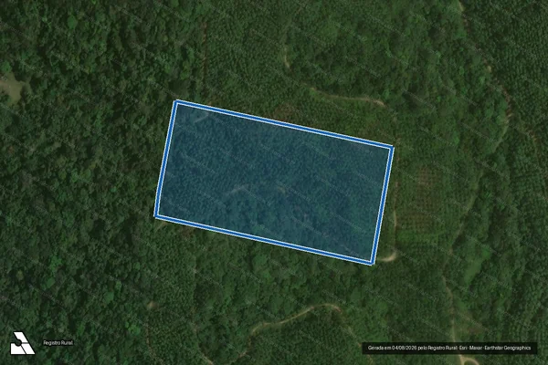 Imagem de satélite de Fazenda Alto Guarani - Matrícula 7883 em Massaranduba - SC