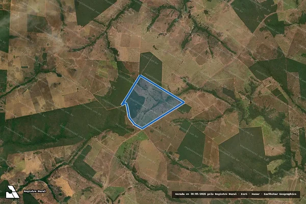 Imagem de satélite de FAZENDA BELO HORIZONTE - 001 em São Miguel do Araguaia - GO