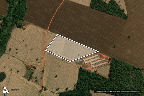 Imagem de satélite de FAZENDA CAMARAO LUGAR DENOMINADO BERALDINO - Parcela 2 em Palmeiras de Goiás - GO