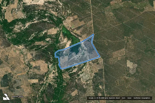 Imagem de satélite de Fazenda Passagem da Boiada - 002 em Oliveira dos Brejinhos - BA