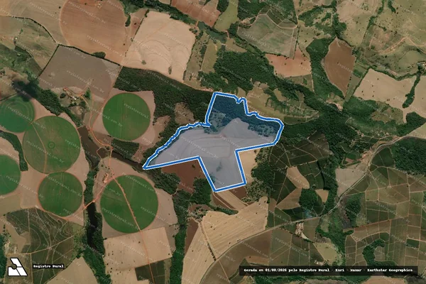Imagem de satélite de FAZENDA DOS CAMPOS - Parte 1 em Alfenas - MG