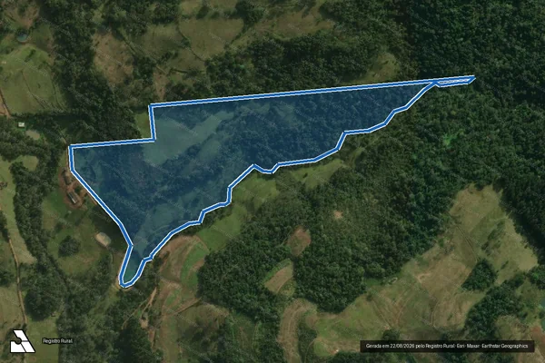 Imagem de satélite de Parte do Lote Rural nº 179 - 02 em Guaraciaba - SC