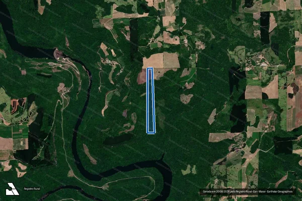 Imagem de satélite de Parte do Lote 141 da Linha Dr. Júlio de Castilhos - Lote 2 em Cotiporã - RS