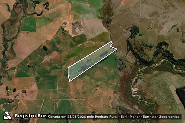 Imagem de satélite de Chácara Rancho do Mel em São Francisco de Assis - RS