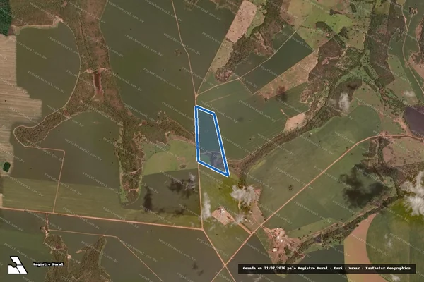 Imagem de satélite de FAZENDA JACARE OU LAJES - Parcela 1 em Uruaçu - GO