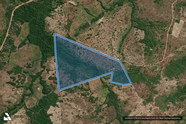 Imagem de satélite de Fazenda Nova, Constituída de Parte do Lote Rural n° 14 (Quatorze), do Loteamento Pequizeiro, Gleba 04, Fls.01 - 001 em Couto Magalhães - TO