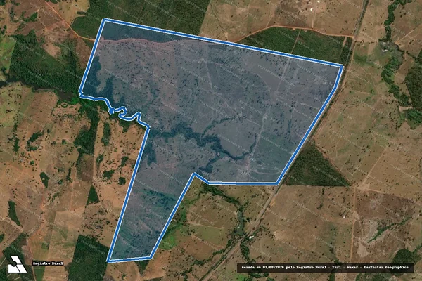 Imagem de satélite de Fazenda Boa Vista-Parte do Lote 16 e Gleba 01A-Desm da GL 01-Lot. Pau D Arco - 001 em Miracema do Tocantins - TO
