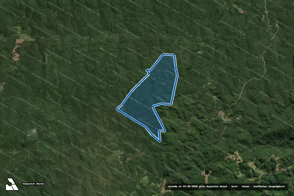 Imagem de satélite de CERRO DAS FLORES GLEBAS 155 E 158 - Parte 1 em Bocaiúva do Sul - PR