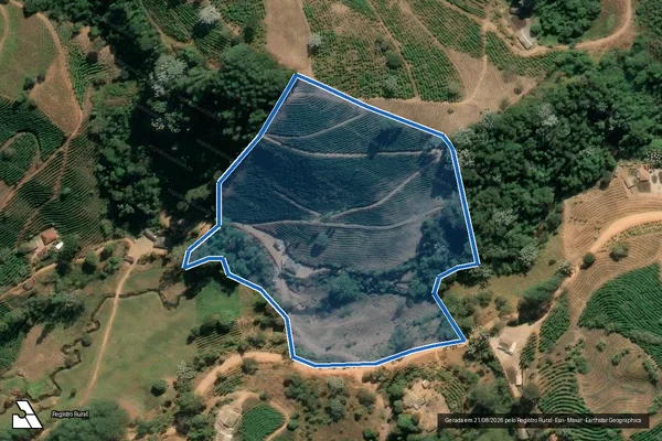 Imagem de satélite de Fazenda São Gonçalo - Parcela 1 em Espera Feliz - MG