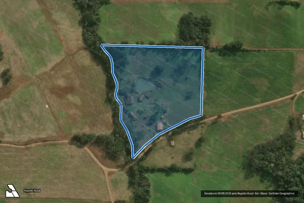 Imagem de satélite de Parte dos Lote Rural N 77 - Parte 1 em São Miguel do Oeste - SC