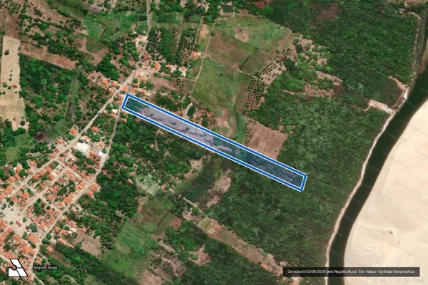 Imagem de satélite de LOTE 0620 - SÍTIO JACARECOARA - Parte 1 em Cascavel - CE