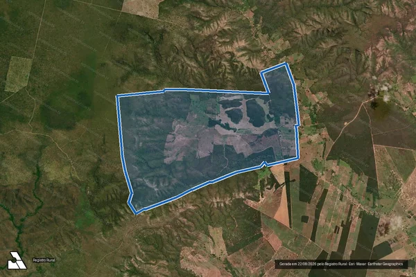 Imagem de satélite de FAZENDA SANTA CLARA em Riachão das Neves - BA