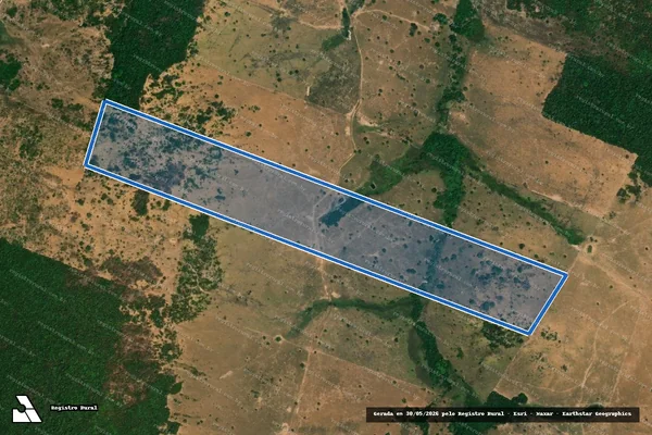 Imagem de satélite de FAZENDA ANA PAULA - GLEBA ARAGUAXIM 8A  LOTES 14 e 15 e GLEBA ARAGUAXIM 15/16 LOTES 41, 42, 43 e 44 - R-03-M-2.947 em Bannach - PA