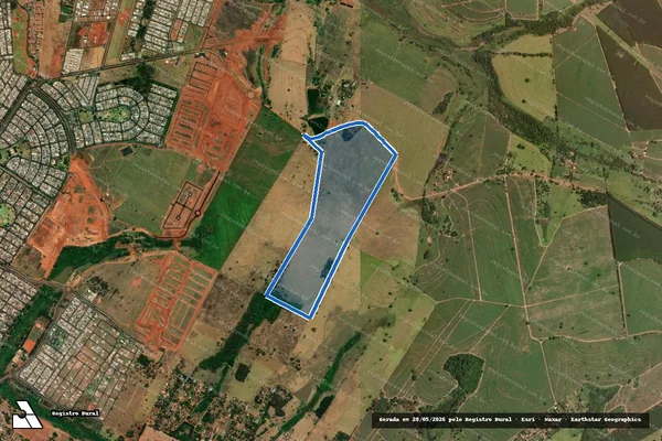 Imagem de satélite de Fazenda “Felicidade” em São José do Rio Preto - SP