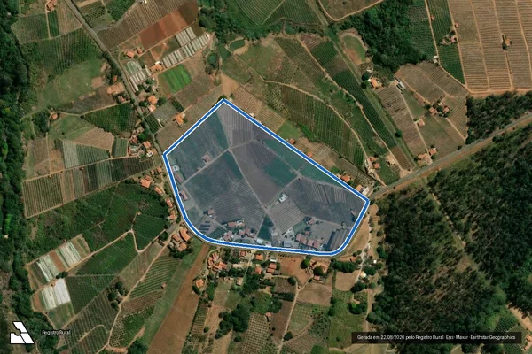 Imagem de satélite de Lote nº 55, do Núcleo Capivari - Chácara São Luiz - Parcela 1 em Valinhos - SP