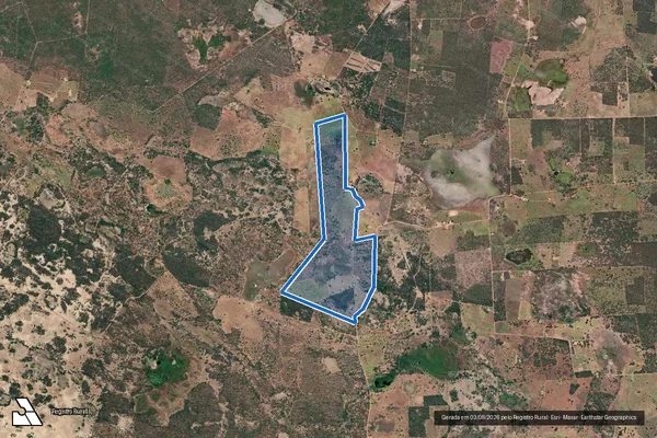 Imagem de satélite de FAZENDA LAGOA DA PEDRA / Parte 1 em Palmas de Monte Alto - BA