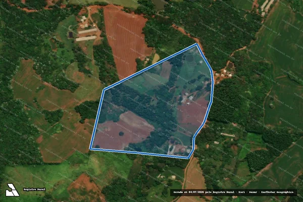 Imagem de satélite de LOTE 53 GLEBA 10 COLÔNIA SÃO JOÃO DO SUL - Única em Guaraniaçu - PR