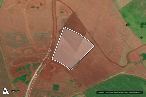 Imagem de satélite de Gleba 09 da Área Remanescente da Estância Santa Rita - Área Desmembrada em Itaí - SP