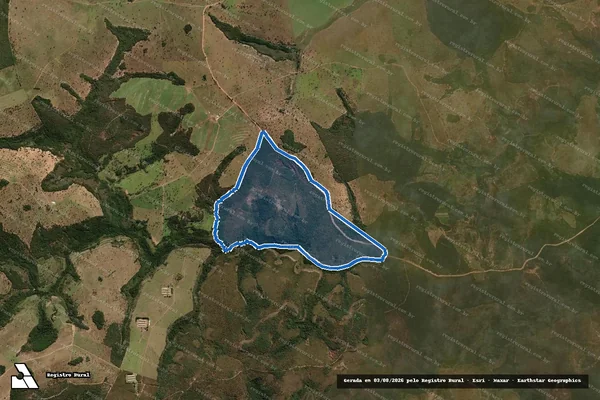 Imagem de satélite de Fazenda Monte Alto e Ribeirão Grande - em Mineiros - GO