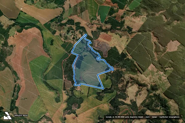 Imagem de satélite de FAZENDA SÃO CARLOS - Gleba A em São Jerônimo da Serra - PR