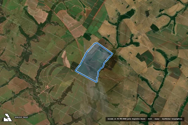 Imagem de satélite de FAZENDA REUNIDAS em Paranaíba - MS
