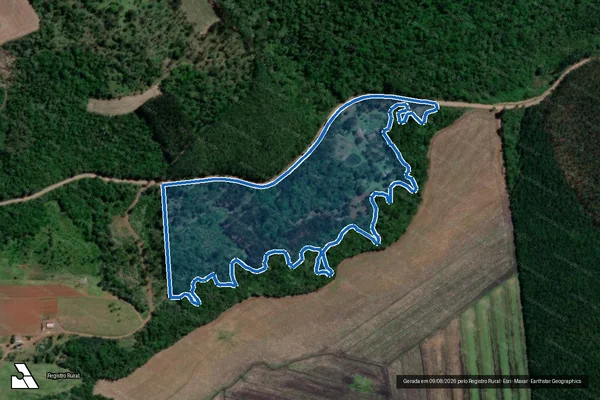 Imagem de satélite de IMOVEL RURAL - Matrícula 2.261 em União da Vitória - PR