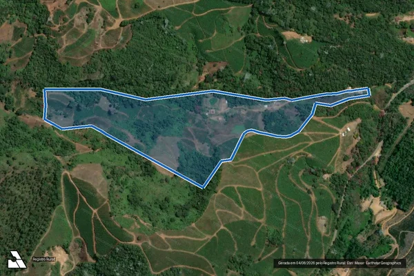Imagem de satélite de CÓRREGO SÃO MANOEL - Parte 1 em Caratinga - MG
