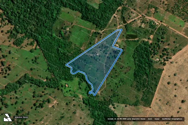 Imagem de satélite de P.E. SUCURI - LOTE-08 em Nossa Senhora do Livramento - MT