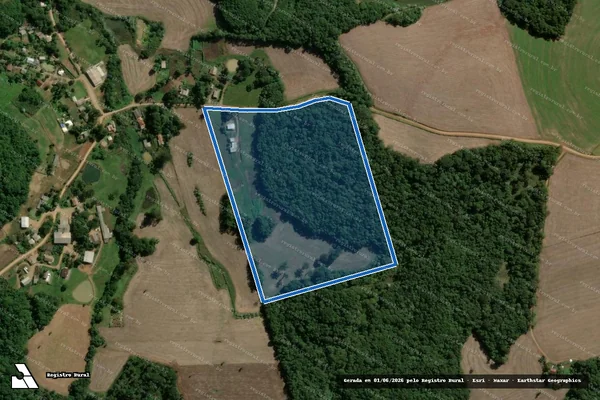 Imagem de satélite de Tereno Rural sem denominação - Parte 1 em Capinzal - SC