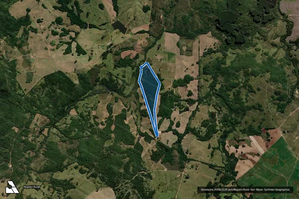 Imagem de satélite de Fazenda do Português - Gleba ? 02 em Encruzilhada do Sul - RS