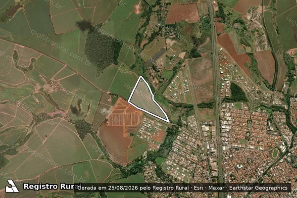 Imagem de satélite de SÍTIO ÁGUA ESPRAIADA ESCOLA - GLEBA 01 DE 02 em Leme - SP