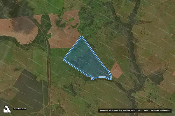 Imagem de satélite de Fazenda Ipê - Area F1 em Inocência - MS