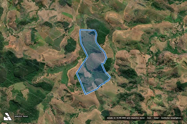 Imagem de satélite de CORR.DA LIMEIRA, RIO BRANCO E PALMITAL - Parte 1 em Bugre - MG