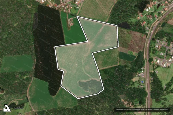 Imagem de satélite de SITIO RIO DAS ANTAS - Matrícula 5.557 em Monte Castelo - SC