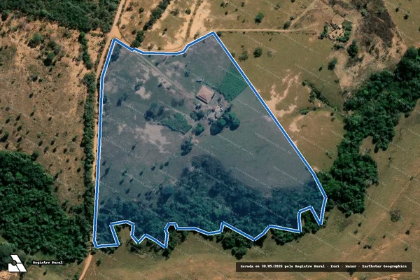 Imagem de satélite de FAZENDA EXTREMA, lugar denominado Taperão e Fundo do Saco - Parte 1 em Biquinhas - MG